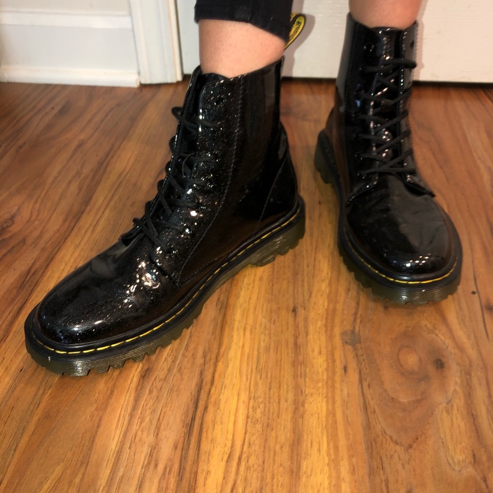 NWOT Doc Martens Glittery Combat Boots